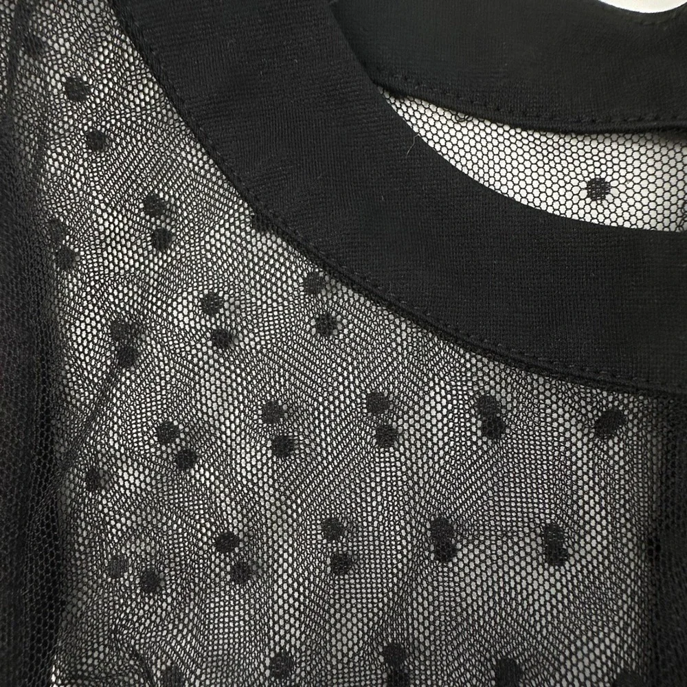 Smak Parlour Womens Dress Mesh Upper Black White Houndstooth Fit Flare Retro M